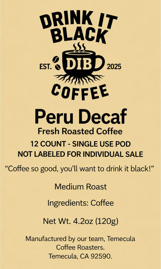Peru Decaf 12-Count Single Use Pod